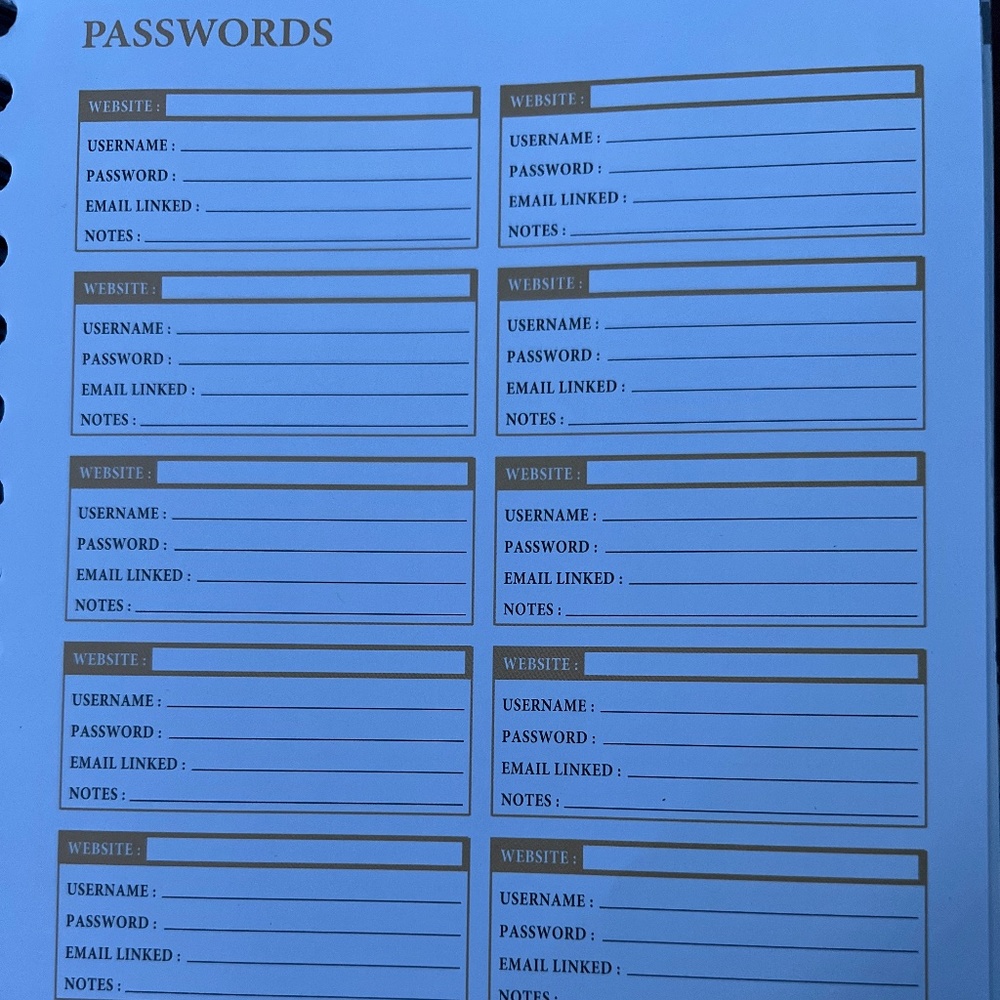 January 2022-June 2023 Weekly Planner
